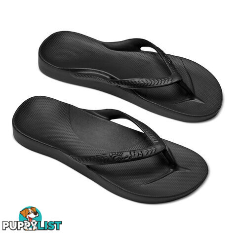 Archies Adults Arch Support Thongs - Black - ARCHIES