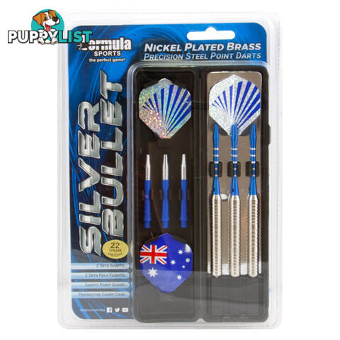 Formula Sports Silver Bullet Nickel Plated Brass Dart Gift Pack 21g - FORMULA SPORTS - 9337362010127