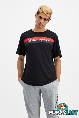 Champion Mens SPS Graphic Print Tee - Black - CHAMPION