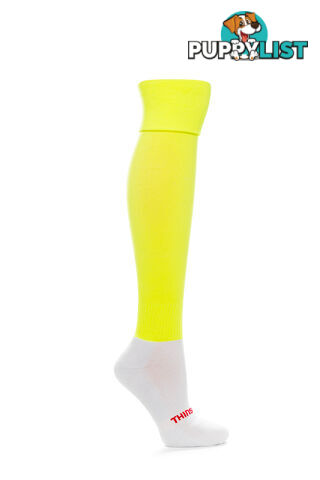 Thinskins Fine Knit Football Socks - Neon Yellow - THINSKINS - 9318317113698