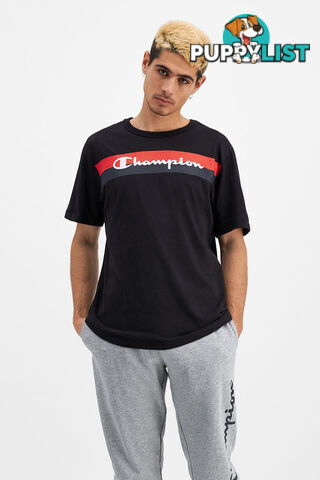 Champion Mens SPS Graphic Print Tee - Black - CHAMPION