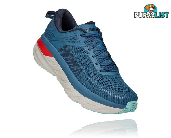 Hoka Mens Bondi 7 Running Shoe - Real Teal/Outer Space - HOKA