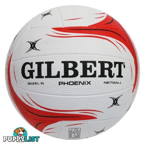 Gilbert Phoenix Netball Size 5- White - GILBERT - 9312555314527