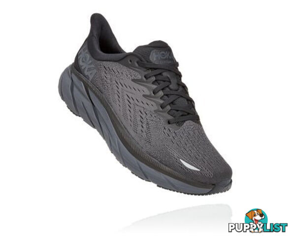 Hoka Mens Clifton 8 Running Shoe - Black/Black - HOKA