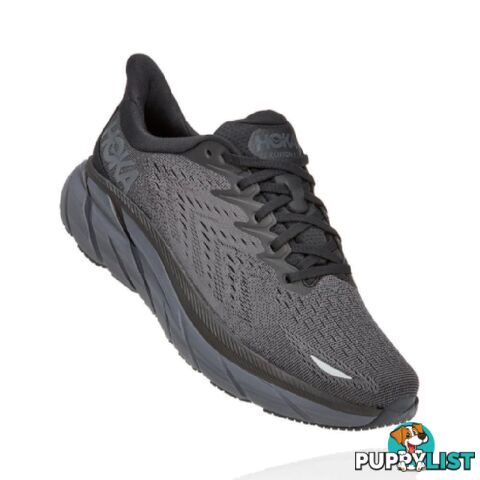 Hoka Mens Clifton 8 Running Shoe - Black/Black - HOKA