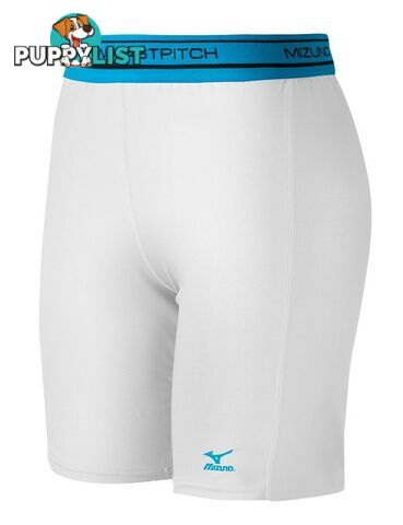 Mizuno Womens Softball Compression Sliding Short - White - MIZUNO - 9342556173342