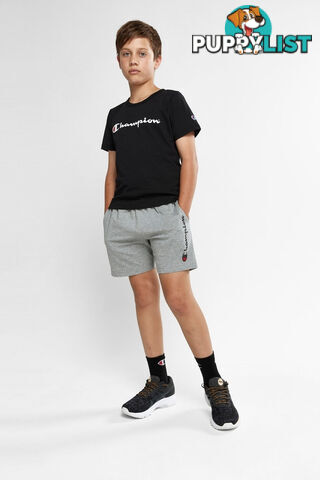 Champion Kids Jersey Script Short - Grey - CHAMPION