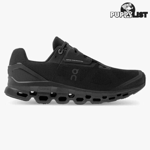 On Cloudstratus Mens Running Shoe - Black - ON