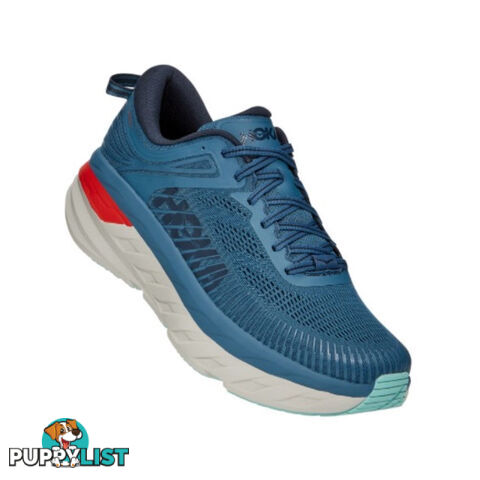 Hoka Mens Bondi 7 Running Shoe - Real Teal/Outer Space - HOKA