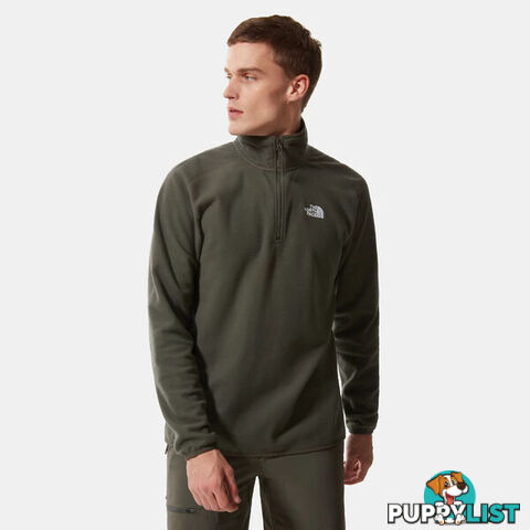 The North Face Mens 100 Glacier 1/4 Zip Top - New Taupe Green - THE NORTH FACE