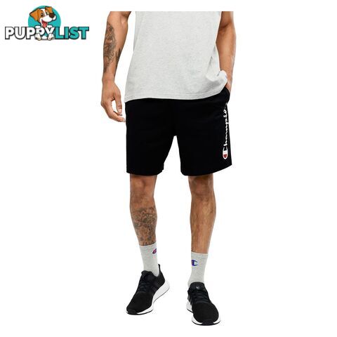 Champion Mens Script Jersey Short - Black - CHAMPION - 9351950861892