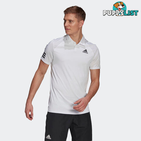 Adidas Mens Club 3Str Polo - White - ADIDAS