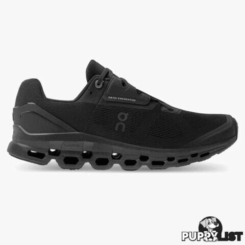 On Cloudstratus Mens Running Shoe - Black - ON