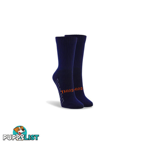 Thinskins Short Fine Knit Football Socks - Navy - THINSKINS