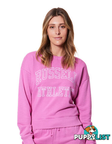 Russell Athletic Womens Washback Crew - Pink - RUSSELL ATHLETIC