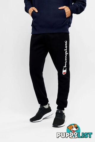 Champion Mens Script Cuff Pant - Black - CHAMPION