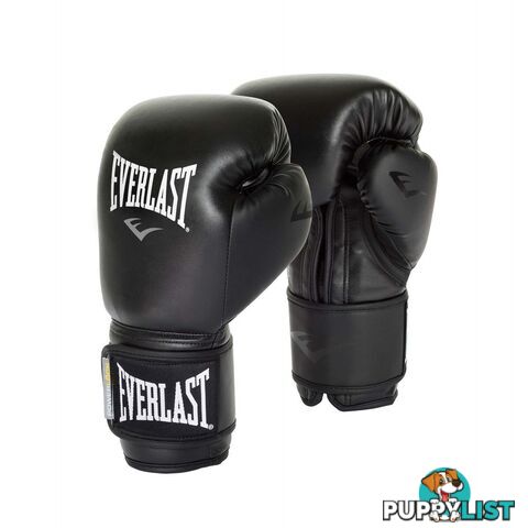 Everlast Powerlock 12oz Training Gloves - Black/Black - EVERLAST - 9320153771437