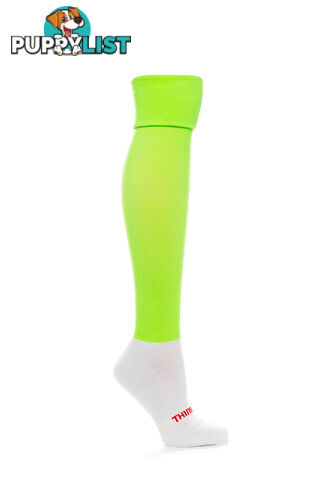 Thinskins Fine Knit Football Socks - Neon Green - THINSKINS