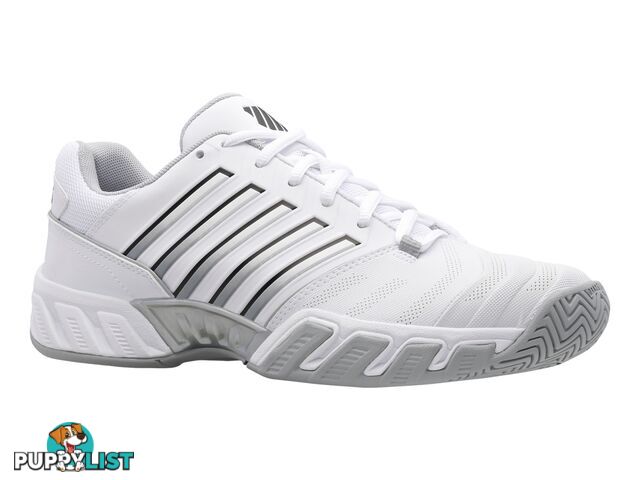 K-Swiss Bigshot 4 AC Mens Tennis Shoe - White/Highrise Silver - K-SWISS