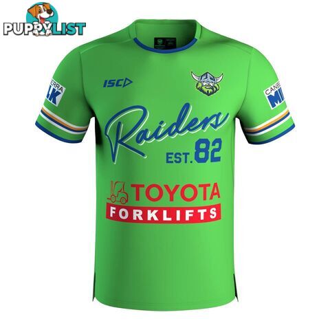 ISC Adults Canberra Raiders 2022 Run Out Tee - Green - ISC