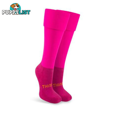 Thinskins Fine Knit Football Socks - Fuschia Pink - THINSKINS