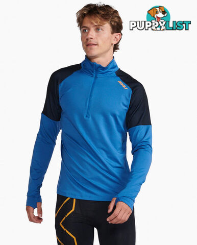 2XU Mens Light Speed 1/2 Zip Top - Blue - 2XU