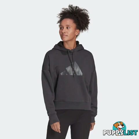 Adidas Womens Future Icons Feel Fierce Hoodie - Grey - ADIDAS