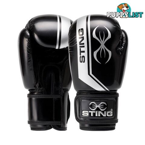 Sting Armalite 12Oz Boxing Glove - Black/Silver - STING