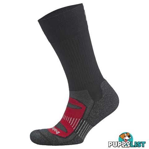 Balega Blister Resist Crew Socks - Black/Red - BALEGA - 818953018030