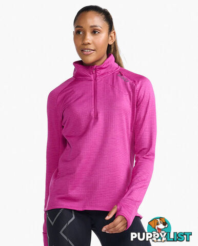 2XU Womens Ignition 1/4 Zip Top - Pink - 2XU