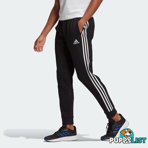 Adidas Mens Essentials Tapered Cuff 3 Stripes Pants - ADIDAS