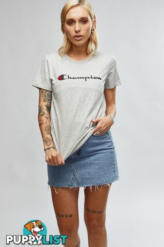 Champion Script SS Tee - Grey - CHAMPION - 9352762701949