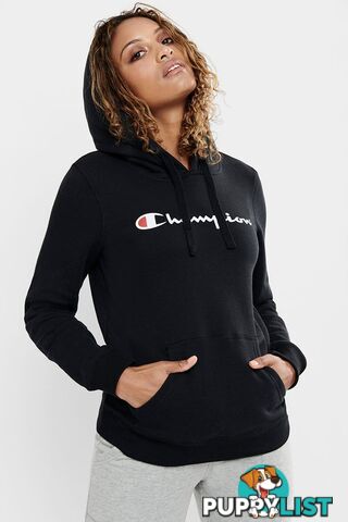 Champion Womens Script Hoodie - Black - CHAMPION - 9351950116848