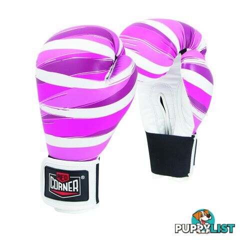 RCB Spar Boxing Glove - Stripes Pink - RED CORNER - 9313875919515