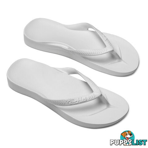 Archies Adults Arch Support Thongs - White - ARCHIES