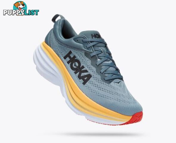 Hoka Bondi 8 Mens Running Shoe - Goblin Blue/Mountain Spring - HOKA