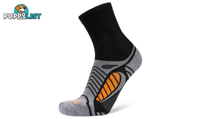 Balega Ultralight Crew Socks - Black/Grey - BALEGA