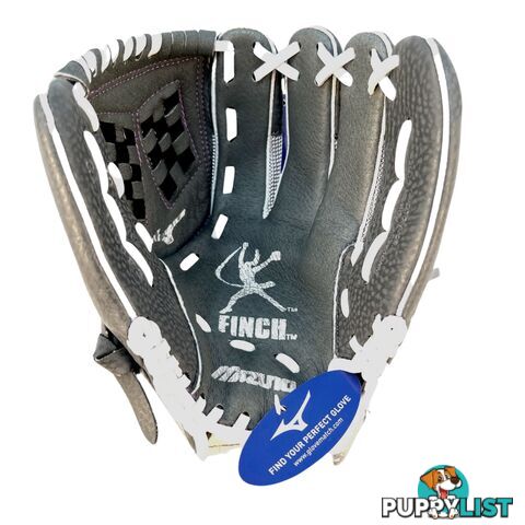 Mizuno Prospect Finch 10 Inch RHT Fastpitch Softball Glove - Grey/Silver - MIZUNO