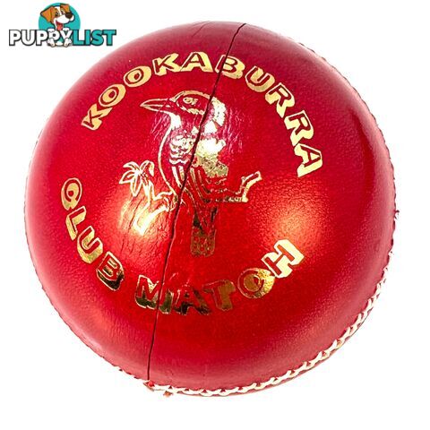 Kookaburra Club Match142g Cricket Ball - Red - KOOKABURRA - 9313131005198