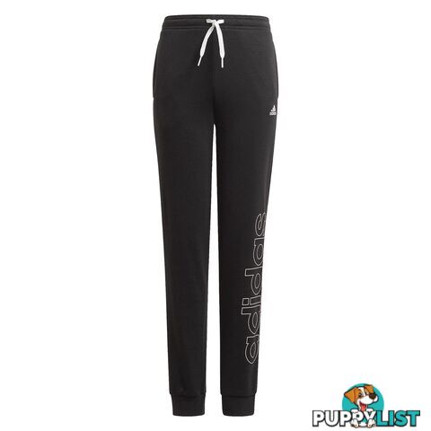 Adidas Girls Essentials French Terry Pants - Black/White - ADIDAS - 4062065012066