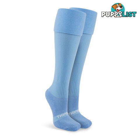 Thinskins Fine Knit Football Socks - Sky - THINSKINS