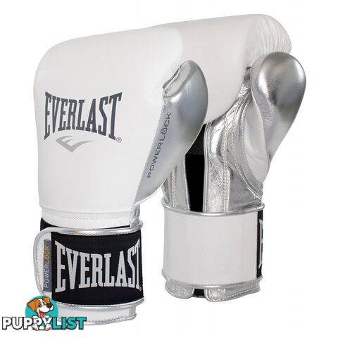 Everlast Pro Powerlock 12oz Training Glove - White/Silver - EVERLAST - 9320153729162