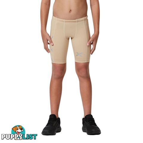 2XU Compression Shorts Youth - Beige - 2XU