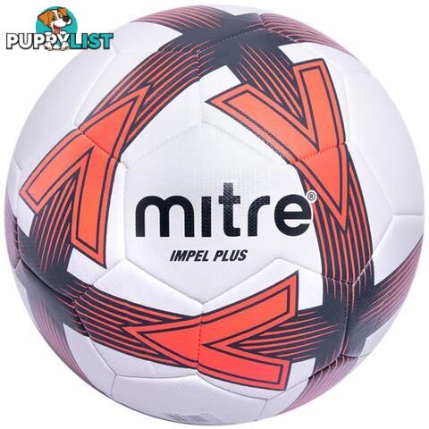 Mitre Impel Plus Soccer Ball - White/Navy/Orange - MITRE