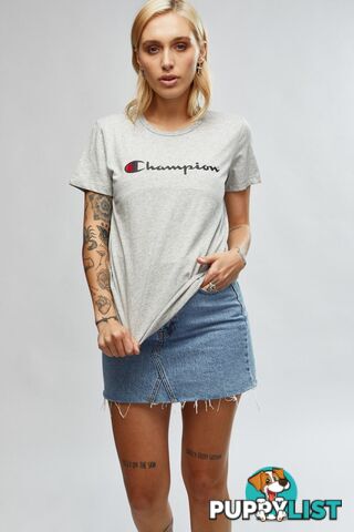 Champion Script SS Tee - Grey - CHAMPION - 9352762701918