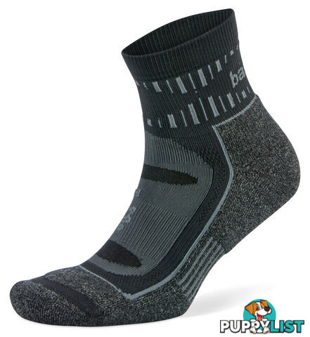 Balega Blister Resist Quarter Sock - Grey/Black - BALEGA - 038472154747