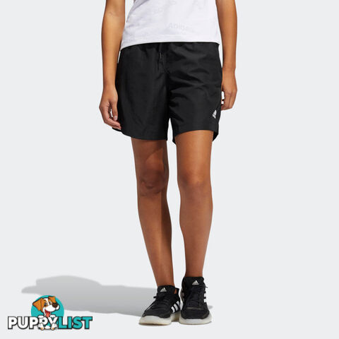 Adidas Womens Wvn Longer Short-Black-XS - ADIDAS