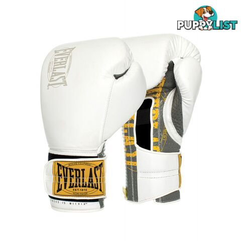 Everlast 1910 Classic 12oz Sparring Glove - White/Grey - EVERLAST - 9320153729285