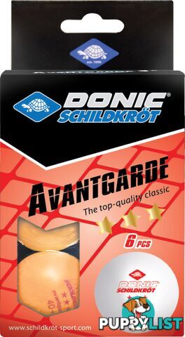 Donic Schildkrot 6 Pk Advantguard 3 Star Table Tennis Balls - DONIC