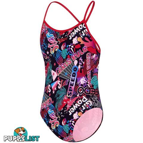 Speedo Girls Open X Back One Piece - SPEEDO - 9353746153167